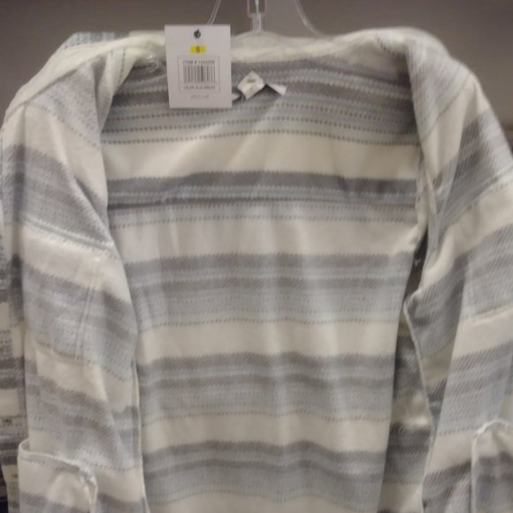 Womens oneill plaid fleece shirt jacket--Blue mirage - Picture 3 of 8